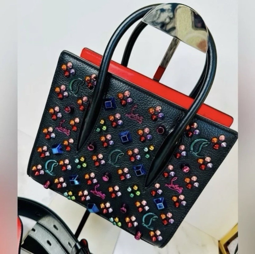 Christian Louboutin Paloma Mini Multicolor Spikes Loubinhesky Crossbody Bag
