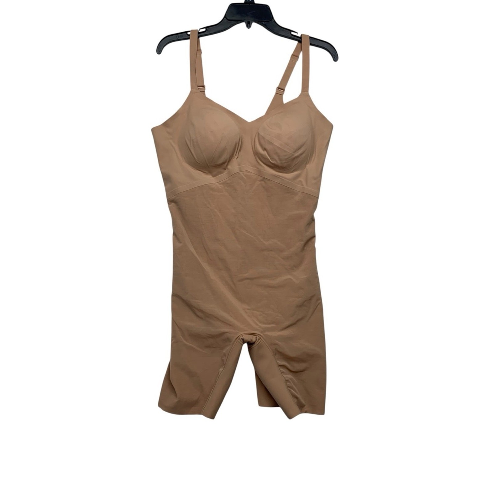 Honeylove size 1x Seamless Nude Shapewear Bodysuit Built-In Bra slimming