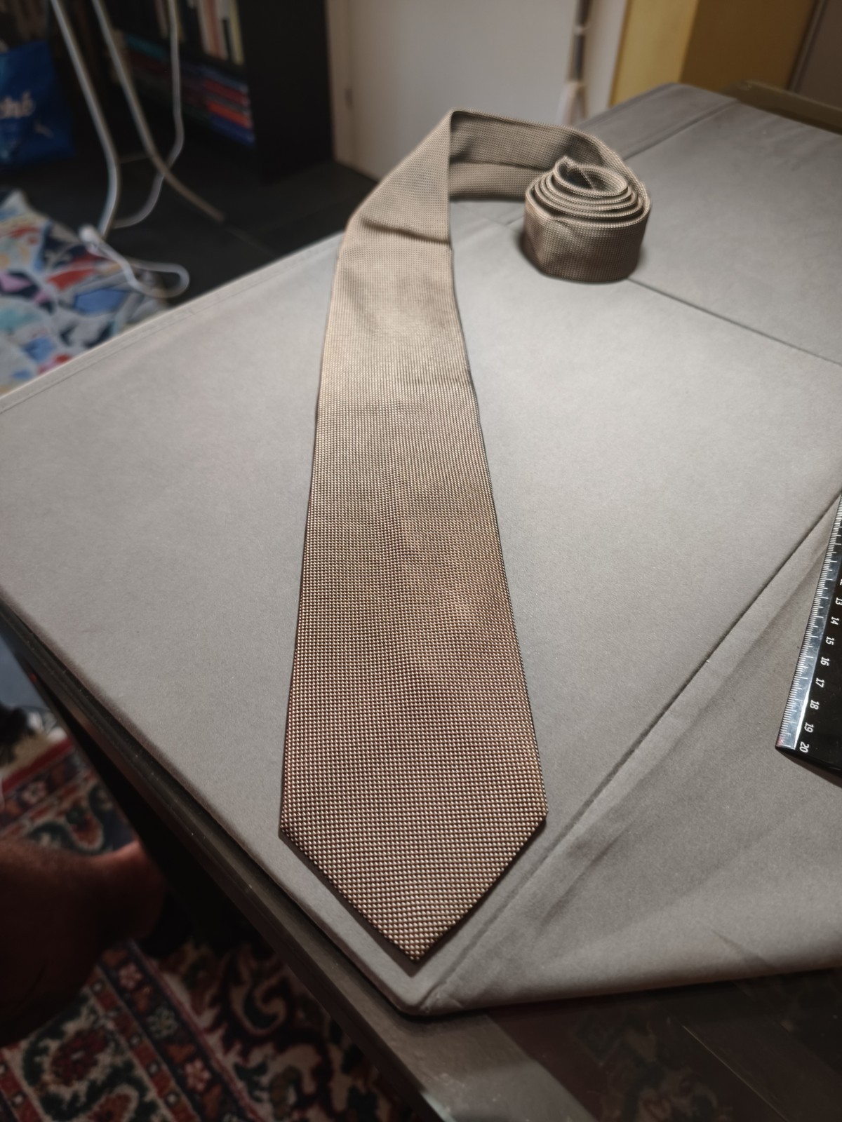 Boggi Milano – Solid Color Silk Jacquard Tie Made in Italy