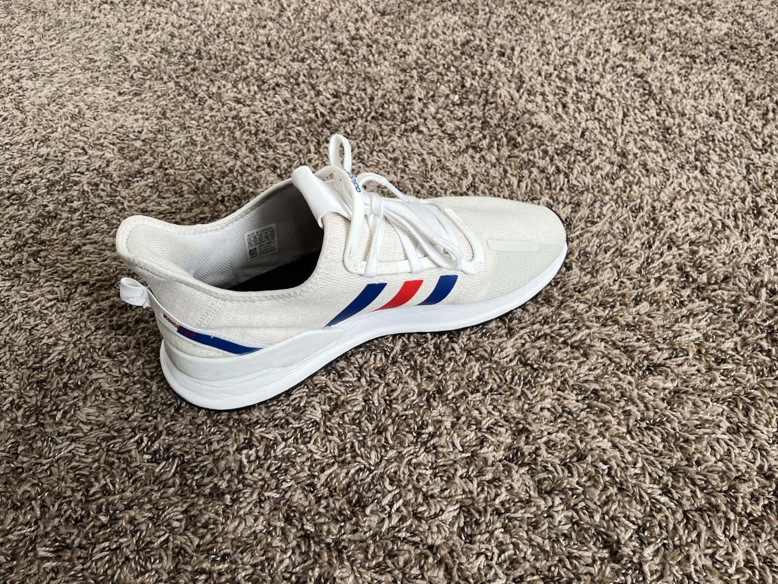 Size 12 – Adidas U_Path Run Cloud White / Royal Blue / Lush Red EG5331