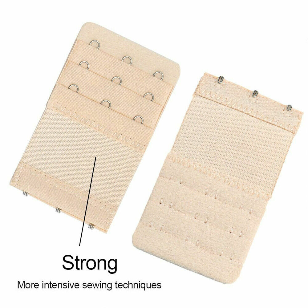 4Pcs Adjustable Bra Extender 2/3/4 Hooks with Elastic Underwear Strap Extension