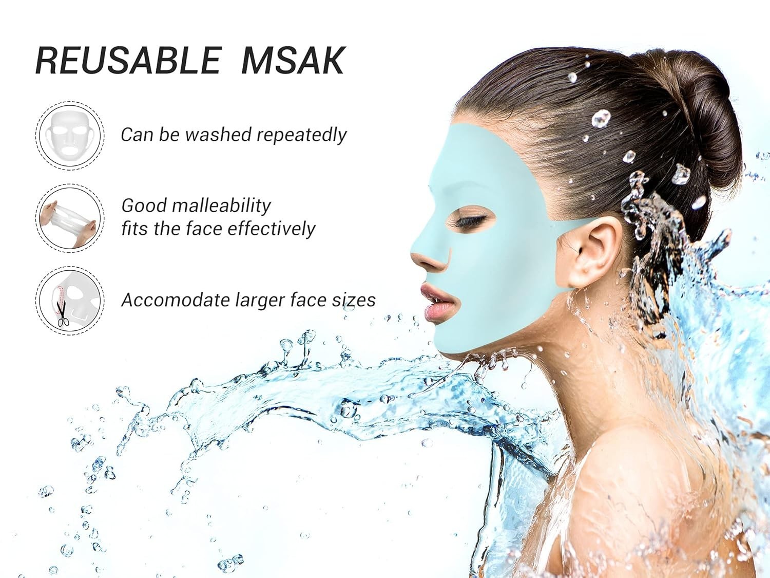Vibrant 5-Piece Silicone Sheet Mask Covers – Prevent Evaporation & Nourish