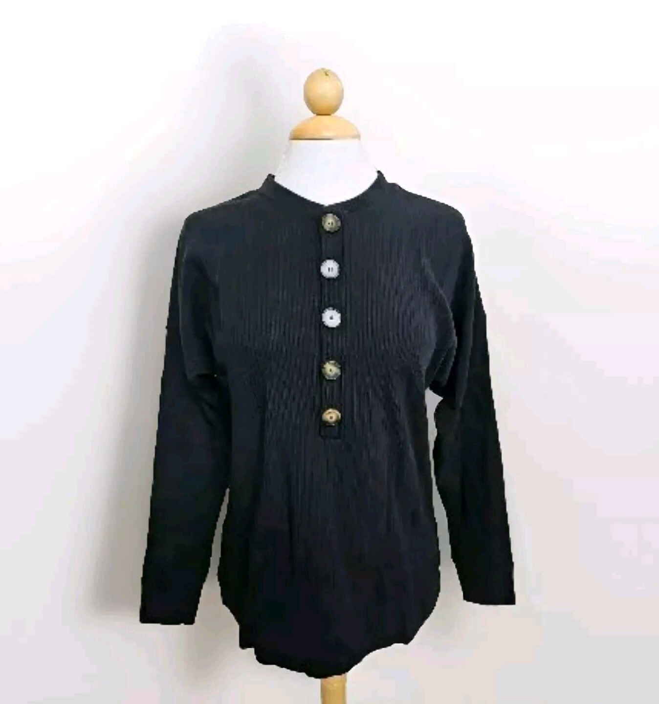 Lett Women’s Pullover Kruger Knit Top Size L Black NWT