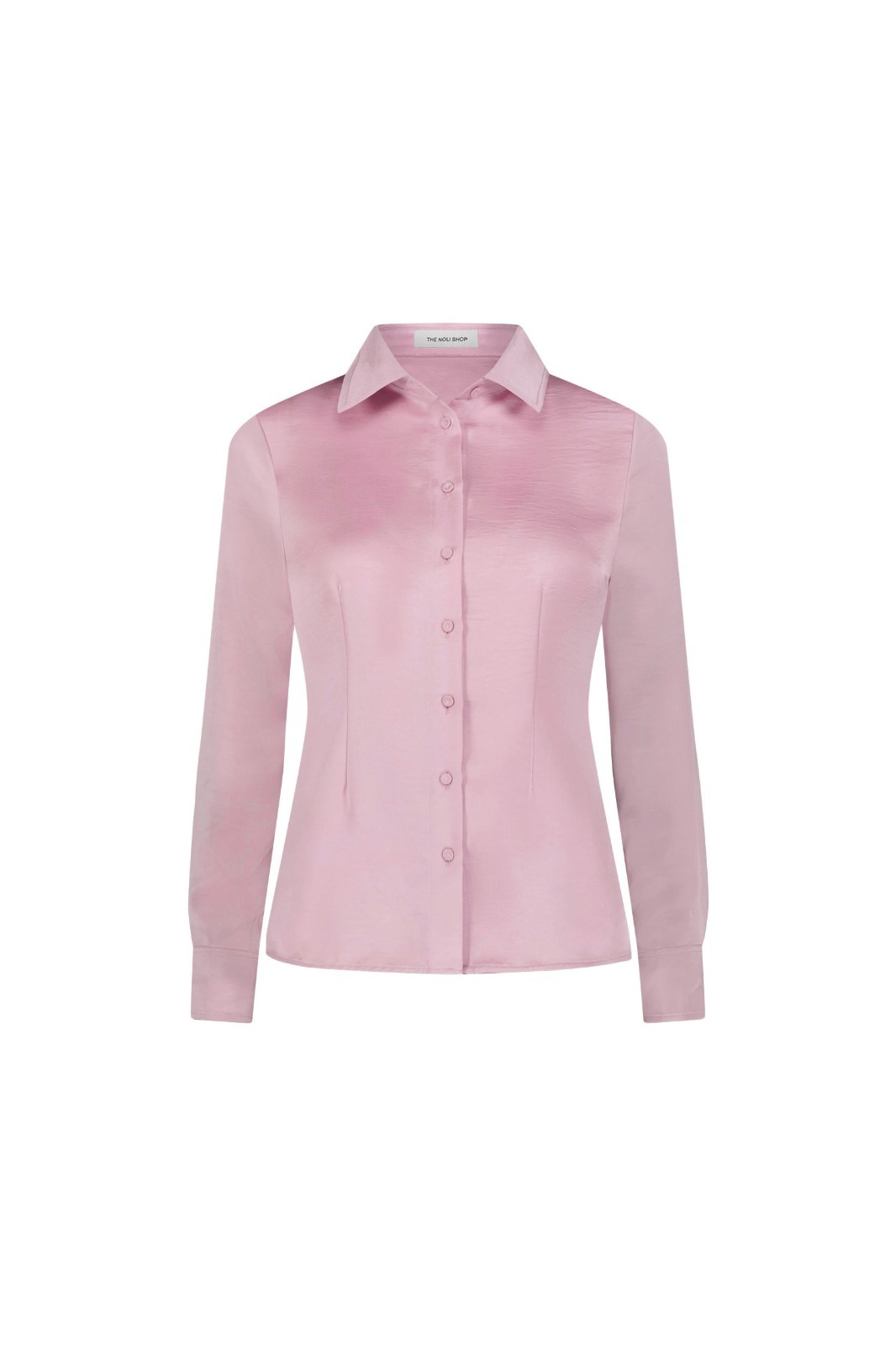 Paulina Silk Blouse, Button-Down Shirt Mauve THE NOLI SHOP