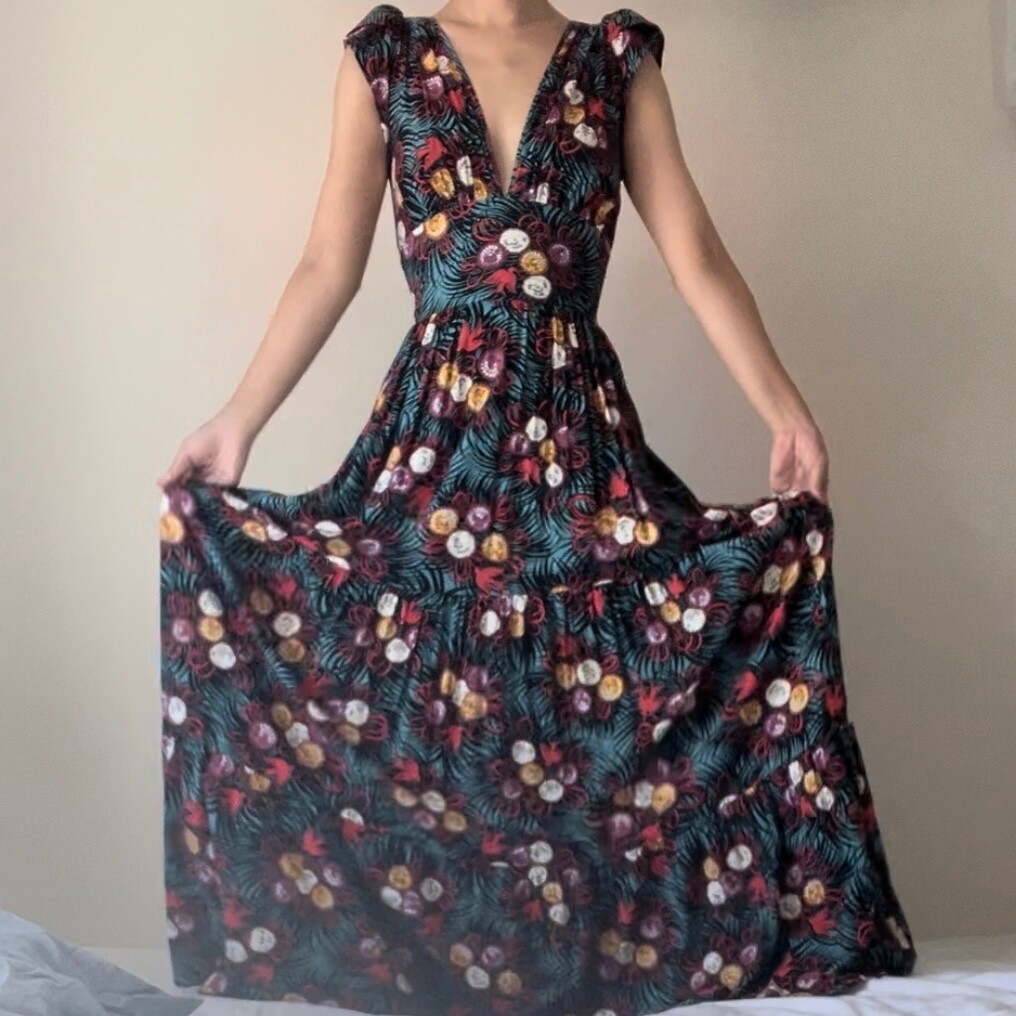 ED2026 Trashy Diva Bianca Petal Long Dress Curious Corsage Size 0