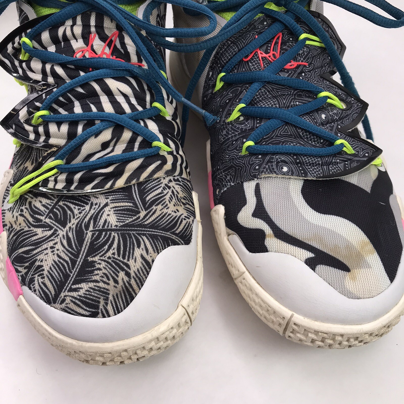 Nike Men’s Size 11 Kybrid What The Neon Sneaker Hi Top Shoe Retro