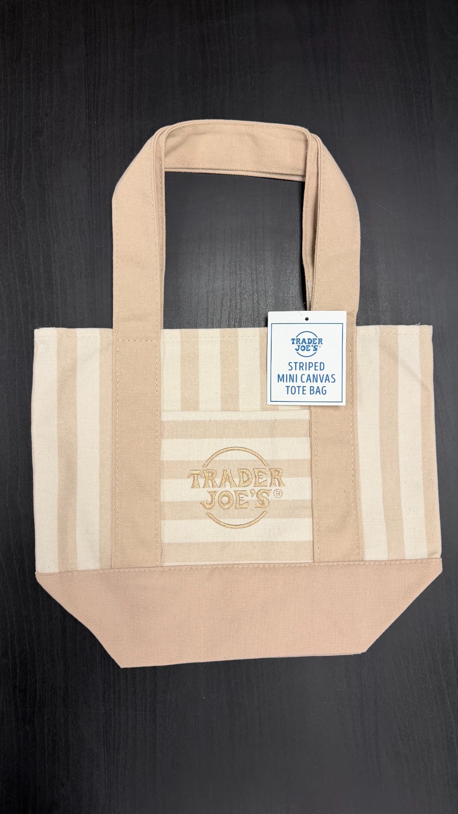 New trader joes mini stripe tote 4 color set