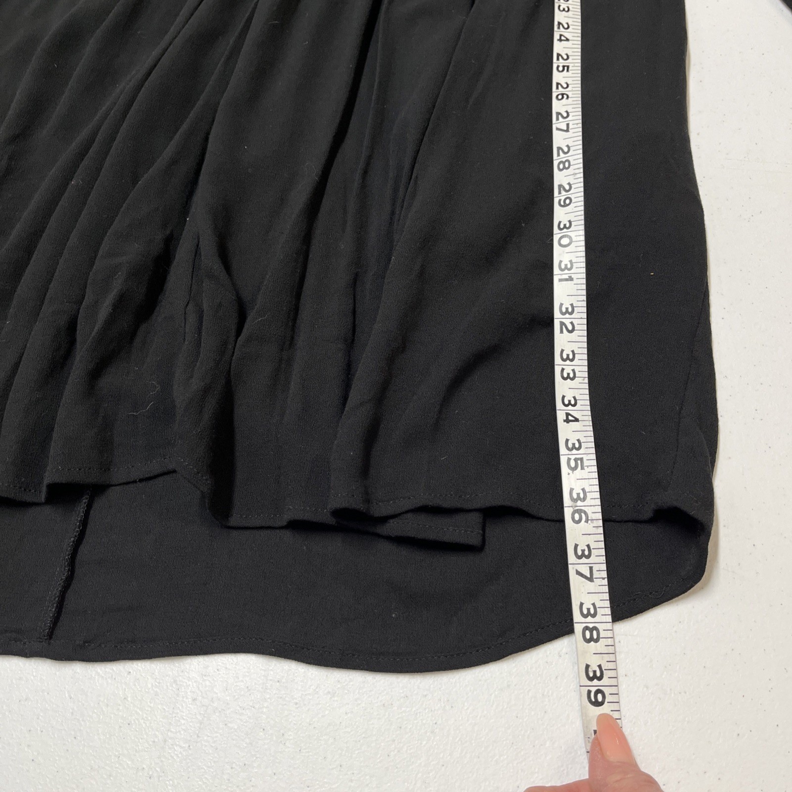 Old Navy Dress Black Pleated Shift Midi Tassel V Neck Size L Wedding Guest Event