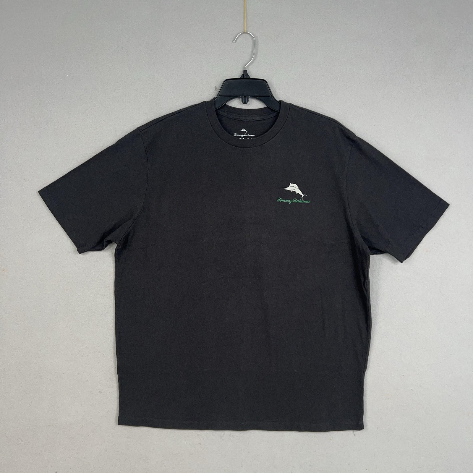 Tommy Bahama Shirt Mens Large Black Relax Funny Dad Lawn Landscape Mower Tee