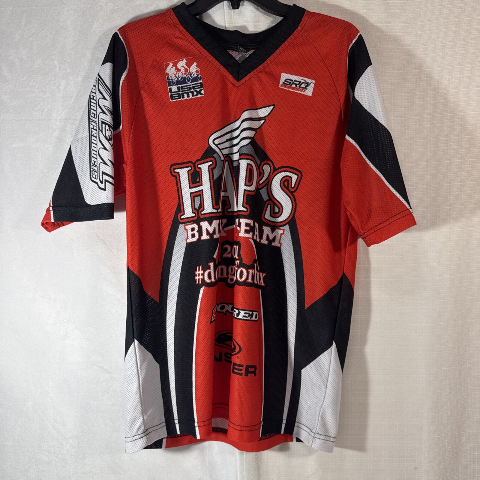 BMX Racing Shirt Sleeve Shirt Hap’s BMX Team Motocross Shirt Medium