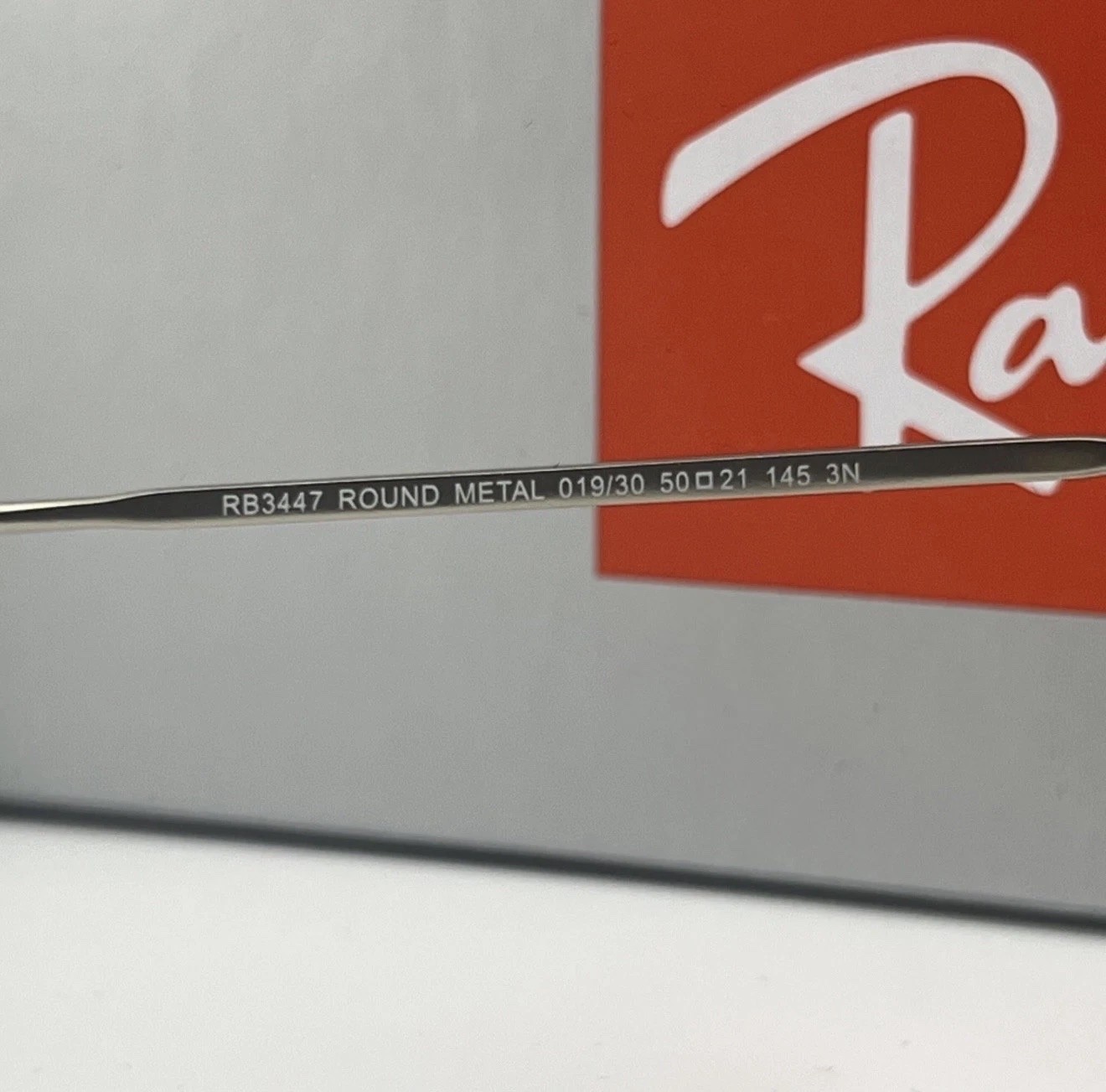 Ray-Ban Round Metal Sunglasses RB3447 019/30 Matte Silver Mirror Glass 50mm