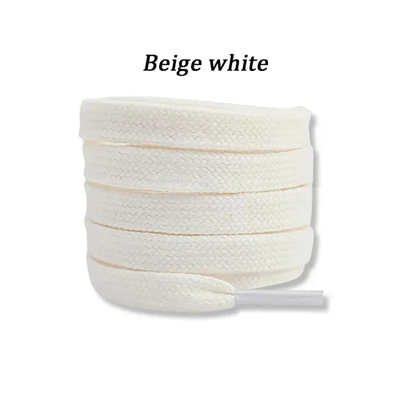 New Flat Shoelaces for Sneakers Quality Cotton Shoelaces 0.8cm Width Laces High-