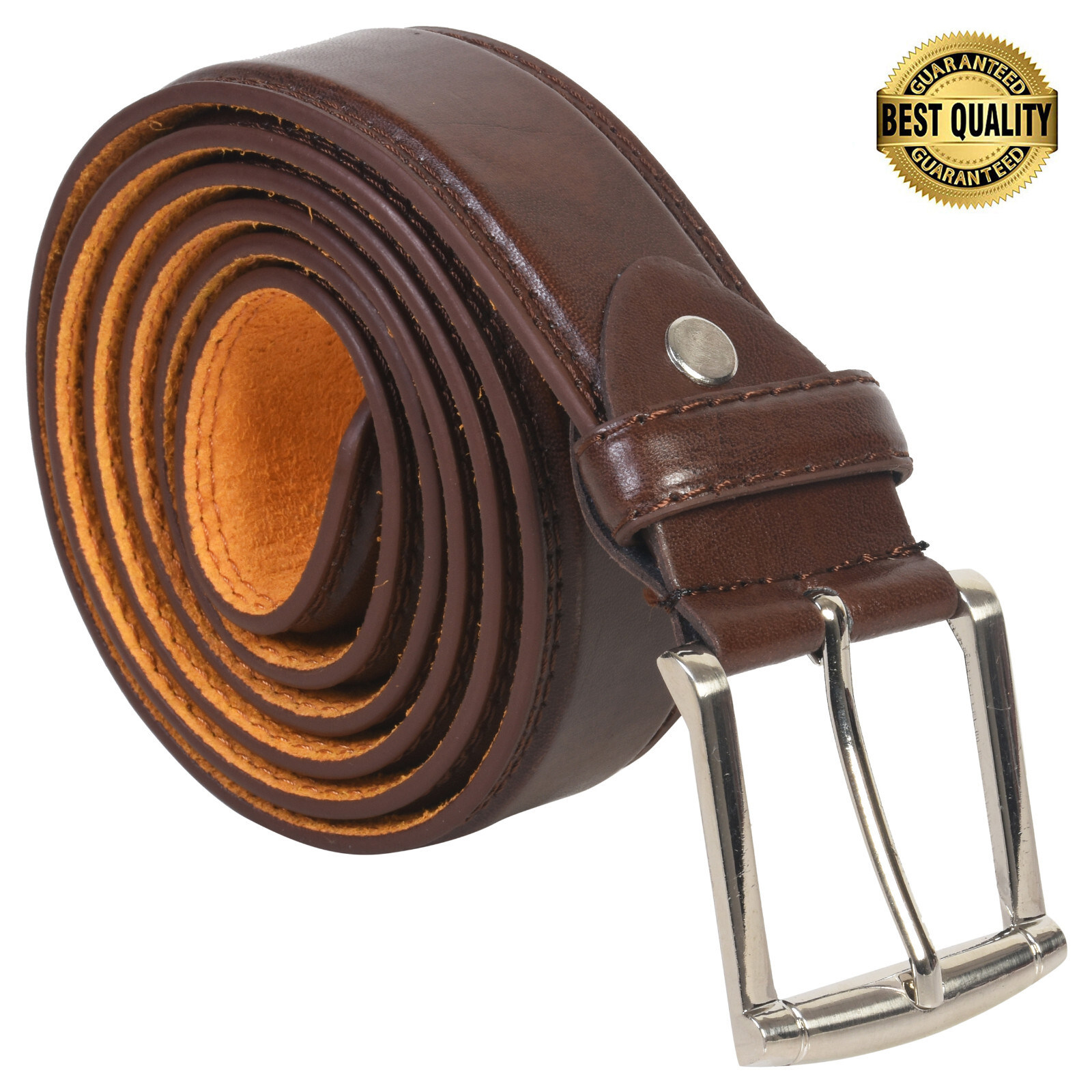 Men’s Top Grain Leather Belts for Men Genuine Solid Belt Workmen 1.5inch Width