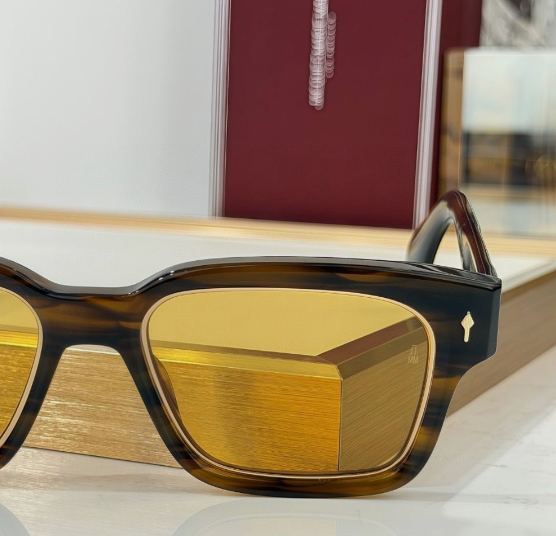 Eyewear JMM MOLINO Yellow Brown Frame Gradient Oversized HQ Materials 145mm
