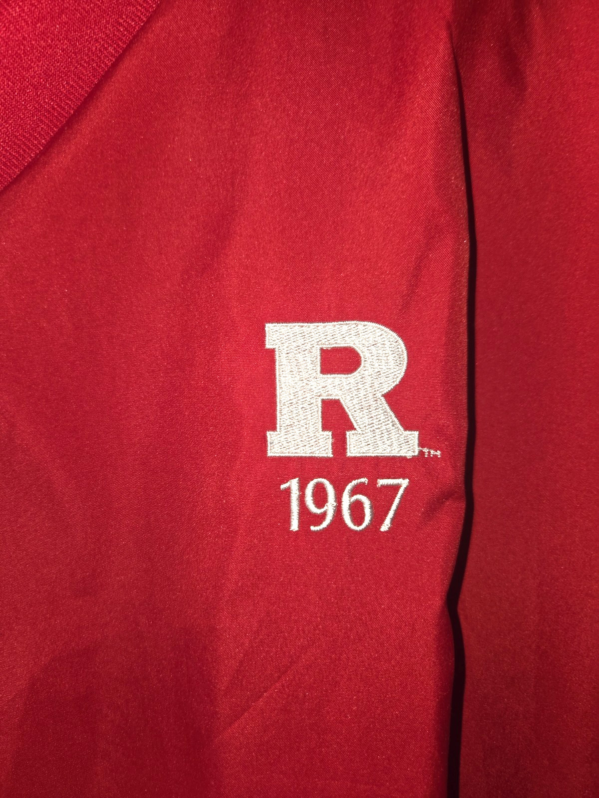 Augusta Sportswear 2XL, Red, Rutgers 67, SS, Windbreaker, NWT, Nice!