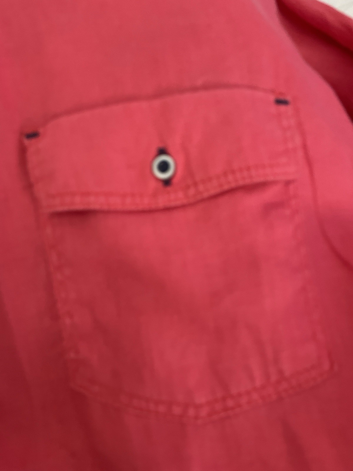 Massimo Castello 100% Linen Fushia Color Long Sleeved Men’s Shirt Size Large