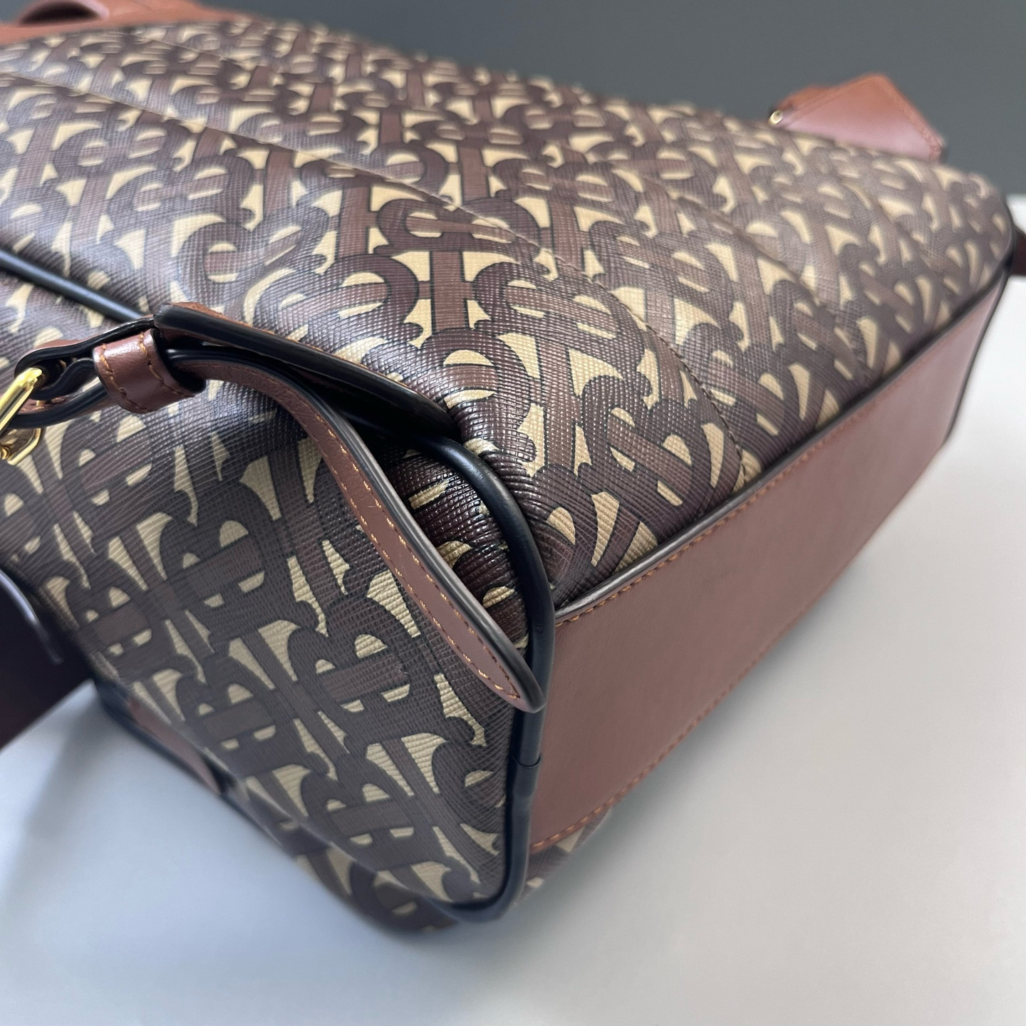 Authentic Burberry Classic Monogram Backpack Coated Canvas Backpack Brown eBay