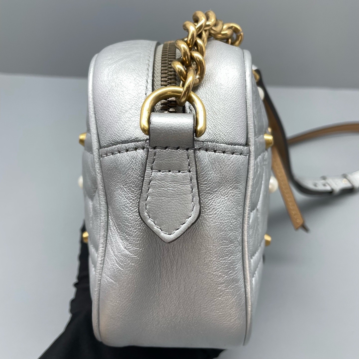 Gucci Pre-Owned Authentic Camera Bag Silver 24*14*7cm Silver