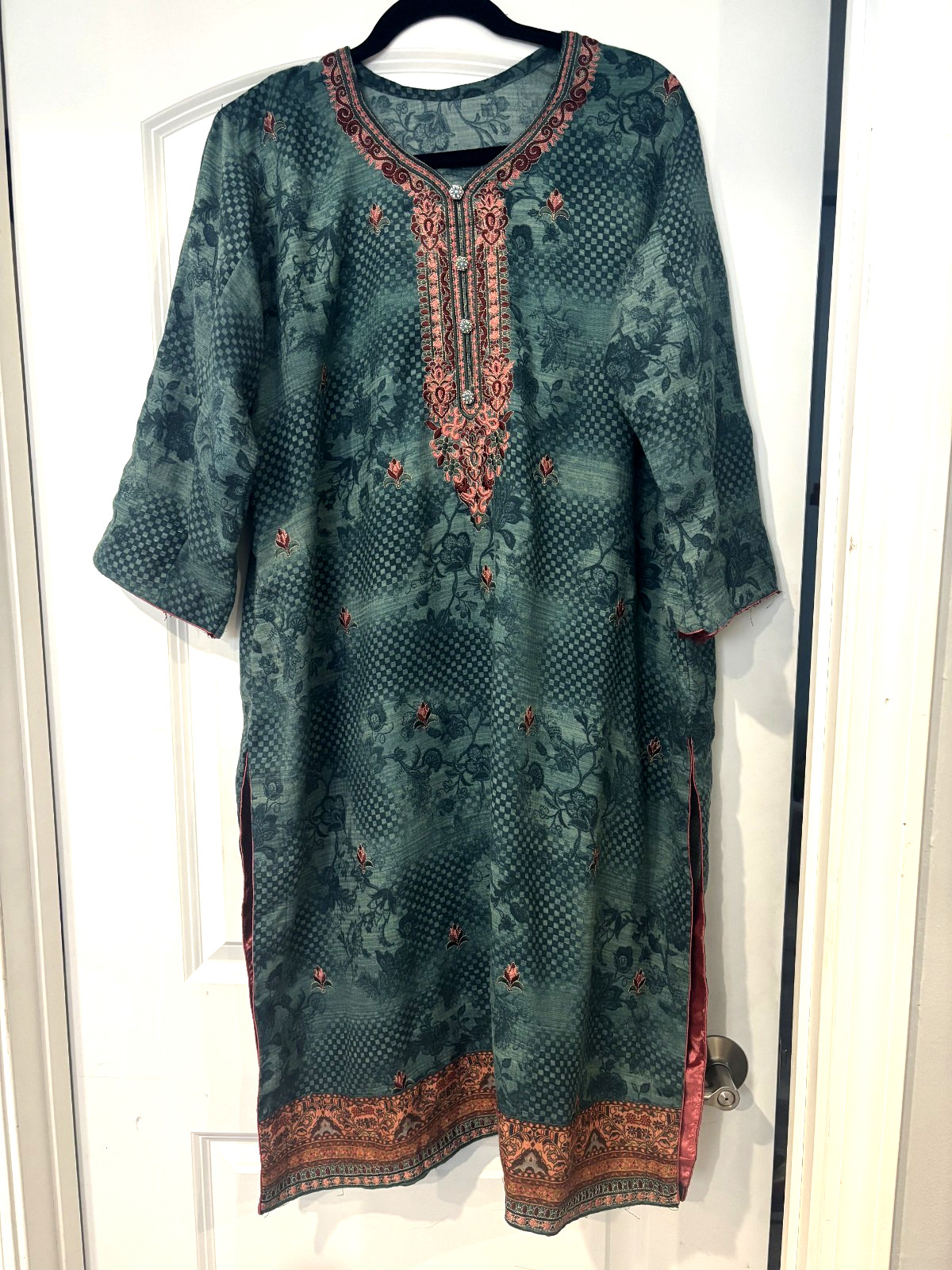 Women Sage Green Kurti Kurta L to XL Tunic Top