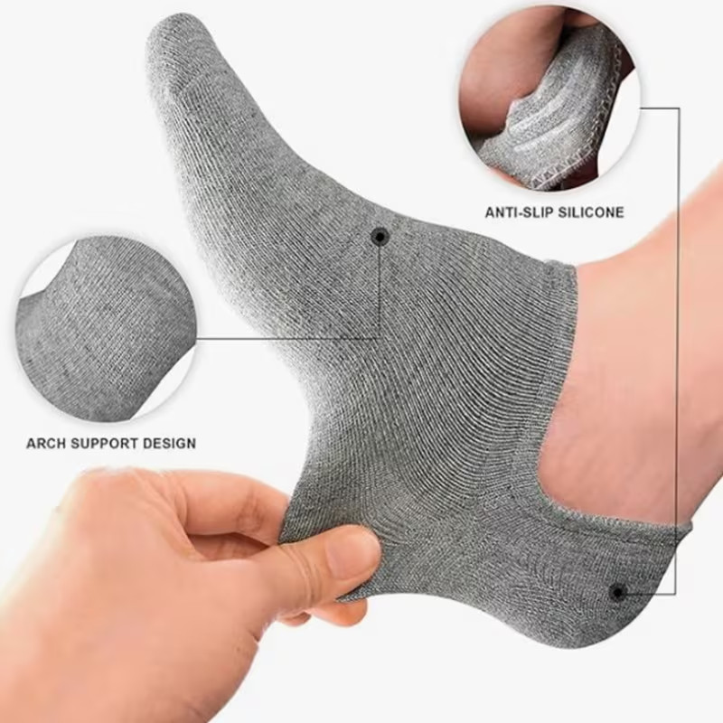 6× Men’s Summer No Show Socks Low Cut Anti-slid Casual Invisible Liner Socks USA