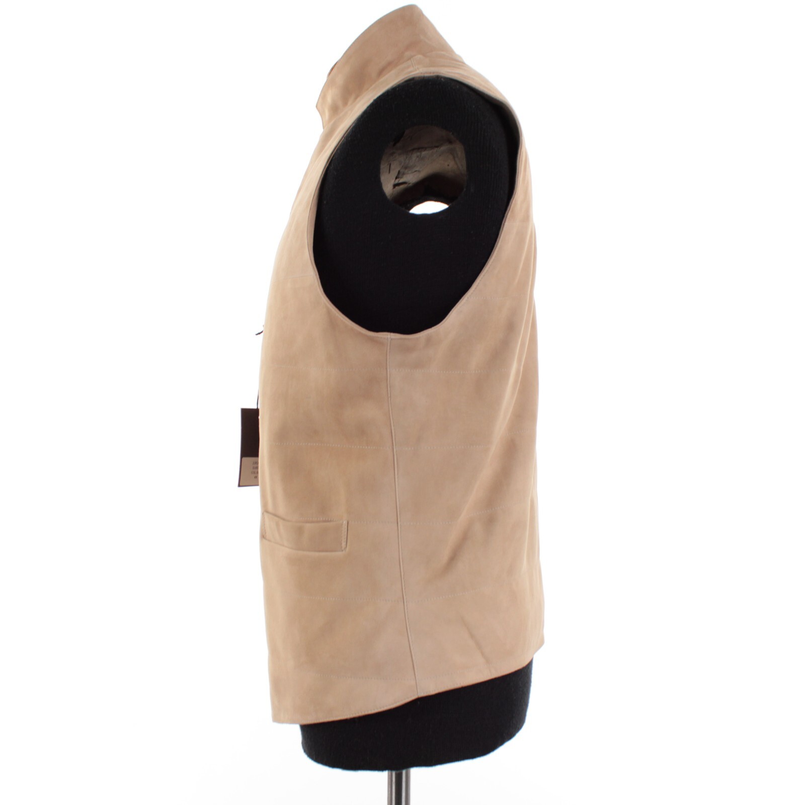 Rifugio NWD Vest / Bodywarmer Size 48 (Small US) In Solid Tan Suede Handmade