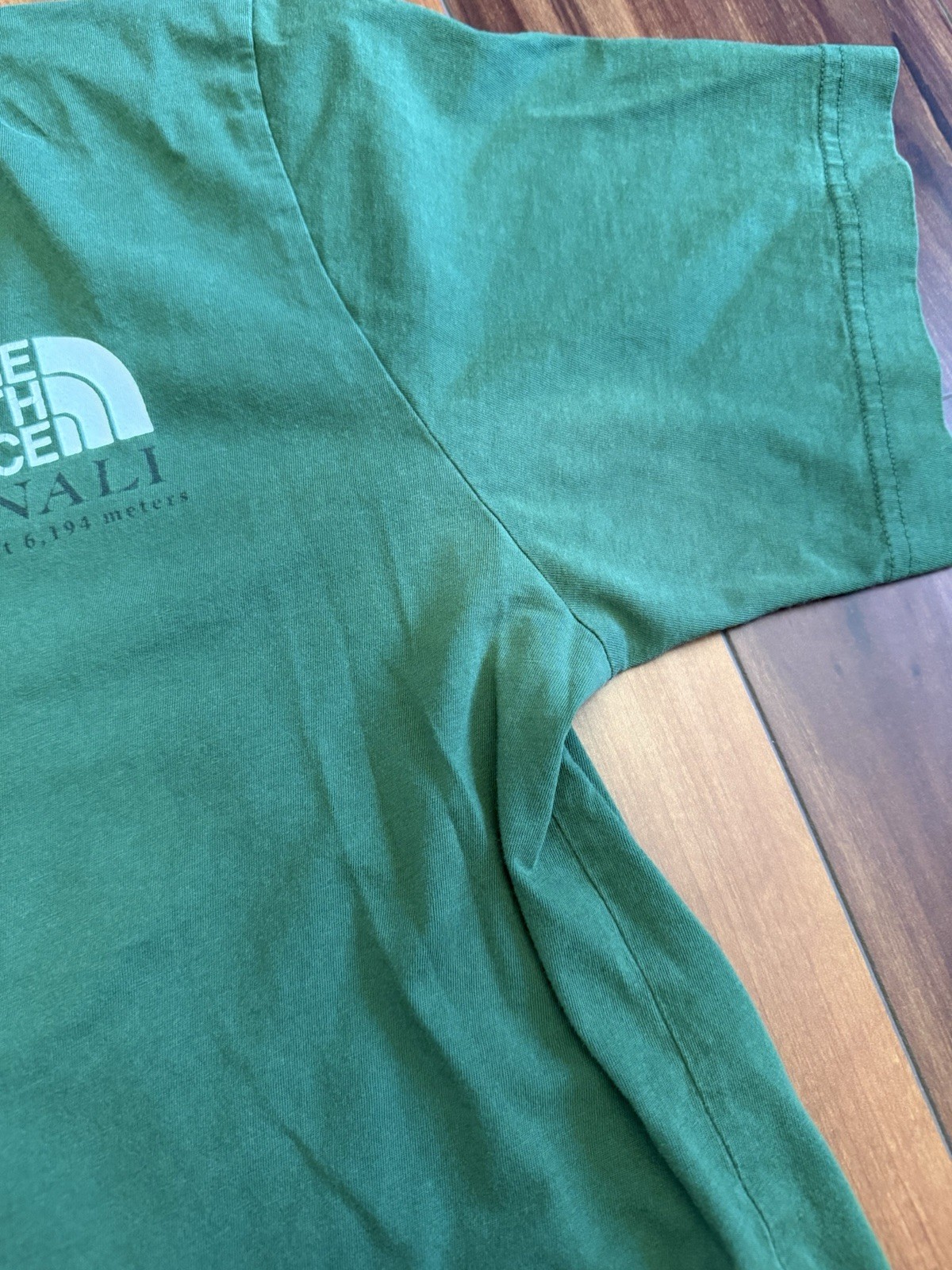 Northface Denali Mens T shirt Size M Green Rare Vintage
