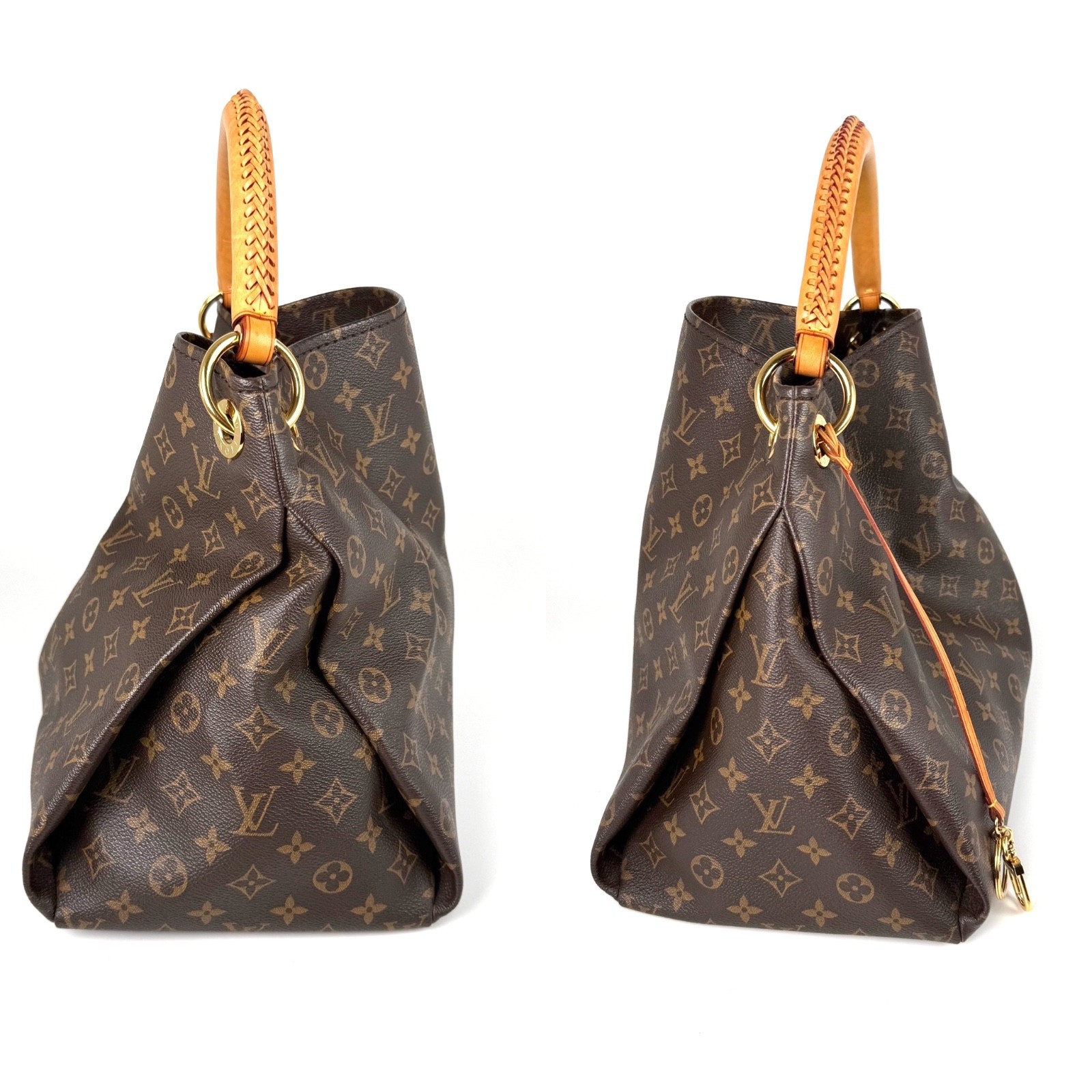 LOUIS VUITTON Artsy MM Monogram Canvas Brown Tote Shoulder Bag