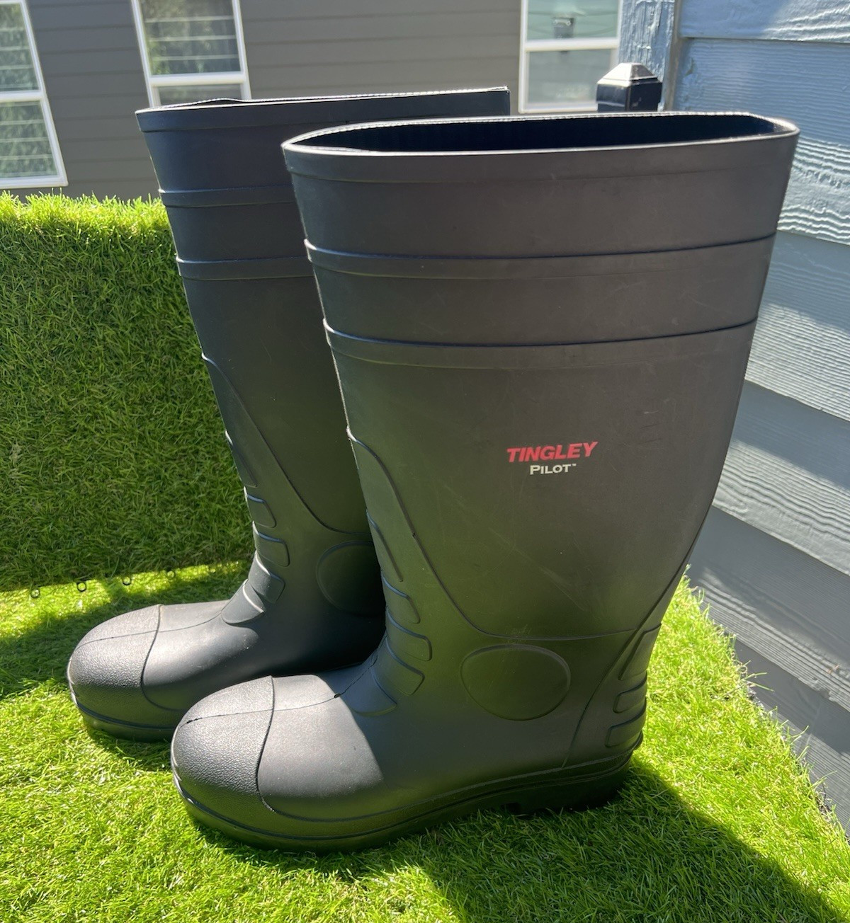 Tangley Pilot Work Boots Men’s Size 12 Fishing Hunting Outdoor PVC soft
