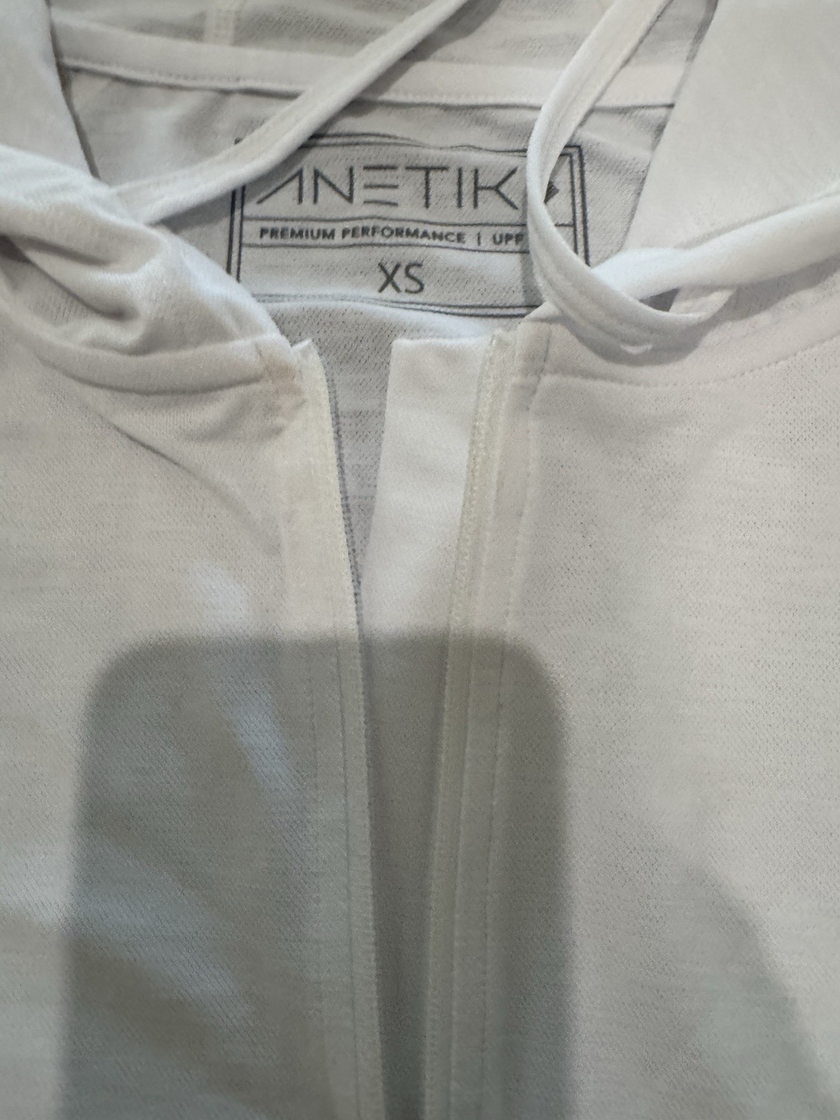 BNWT Anetik Flight Tech Hoody White Heathered XS UPF 30 $85 Sun Lightweight