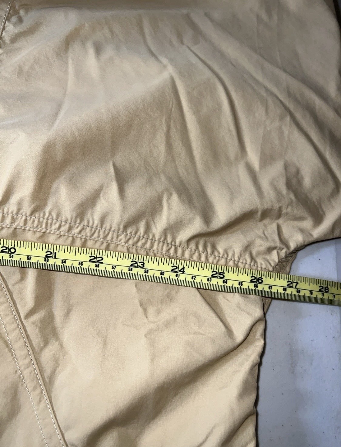 L.L. Bean Japan Edition Large Yellow Beige Milo Anorak Jacket Hooded Lightweight