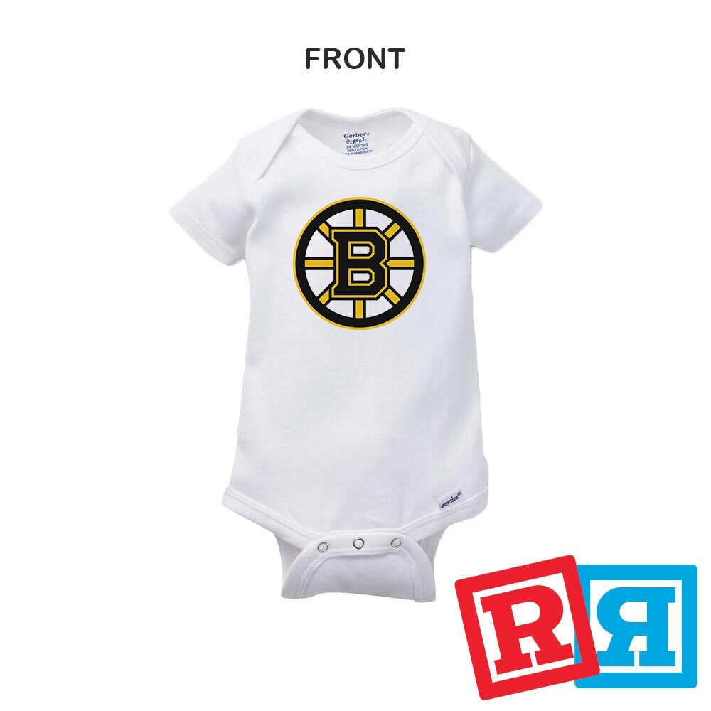 Personalized Boston Bruins Gerber Baby Onesie® Cotton Custom Bodysuit