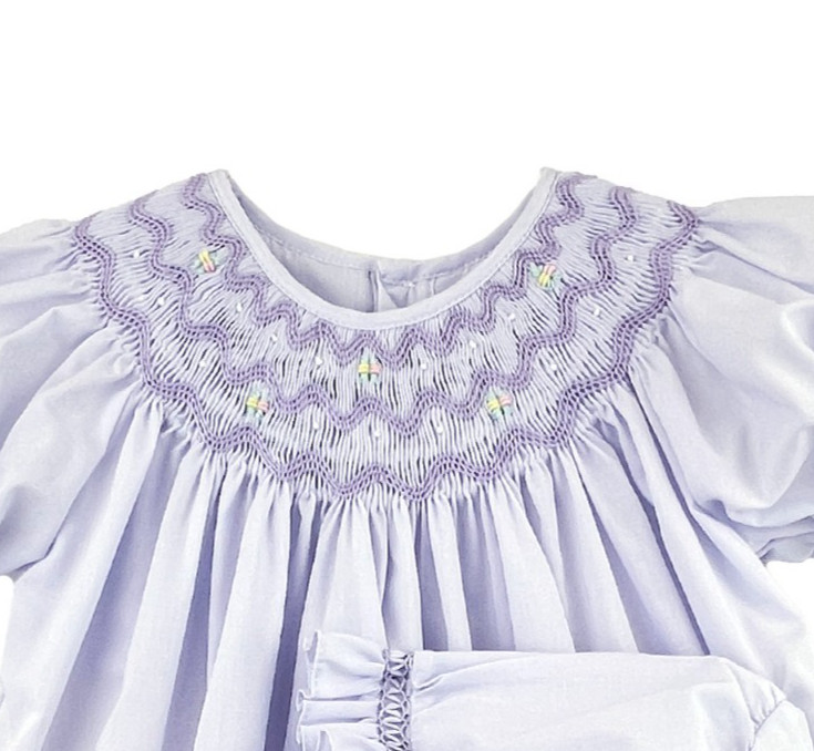 NWT Petit Ami Lavender Smocked Daygown Bonnet 2p Newborn Bishop Dress Baby Girls