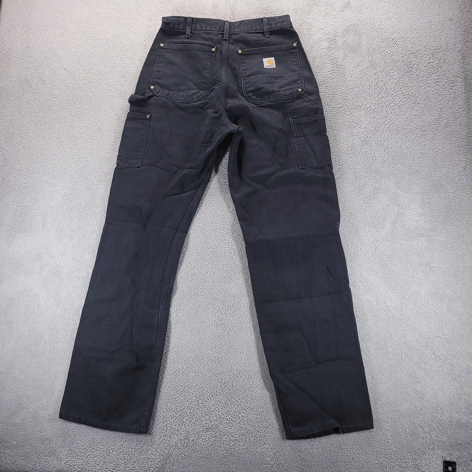 VTG Carhartt Pants Mens 32×34 Black B01 Double Front Carpenter USA Workwear