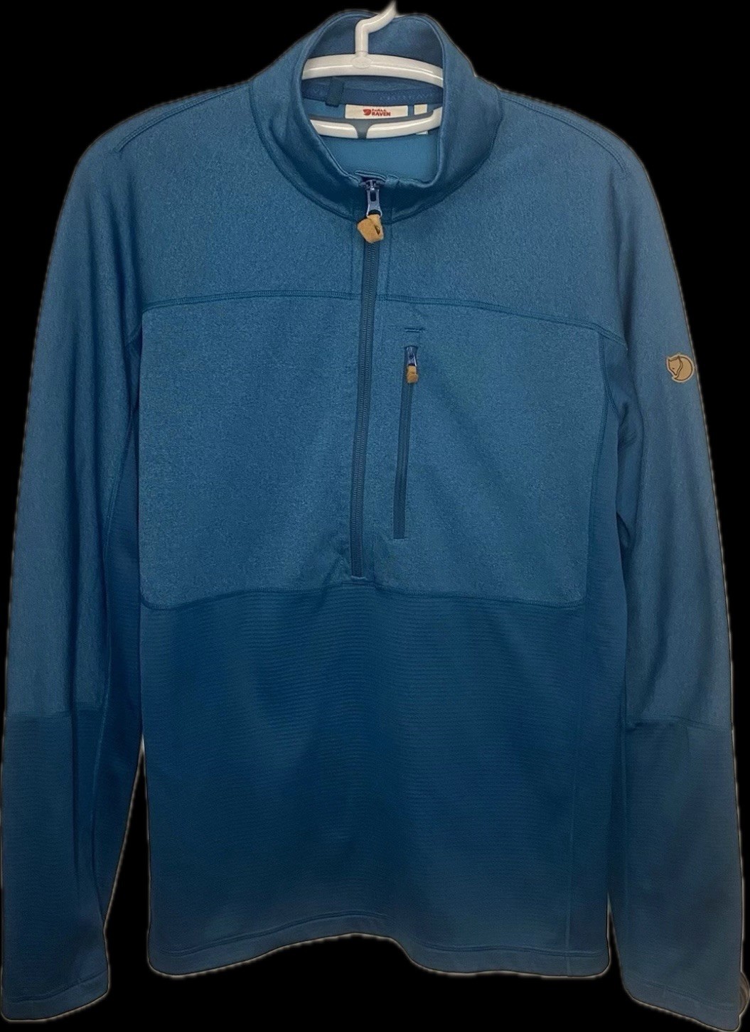 Fjallraven Mens Abisko Trail Pullover XL Blue Long Sleeve 1/2 Half Zip 81502