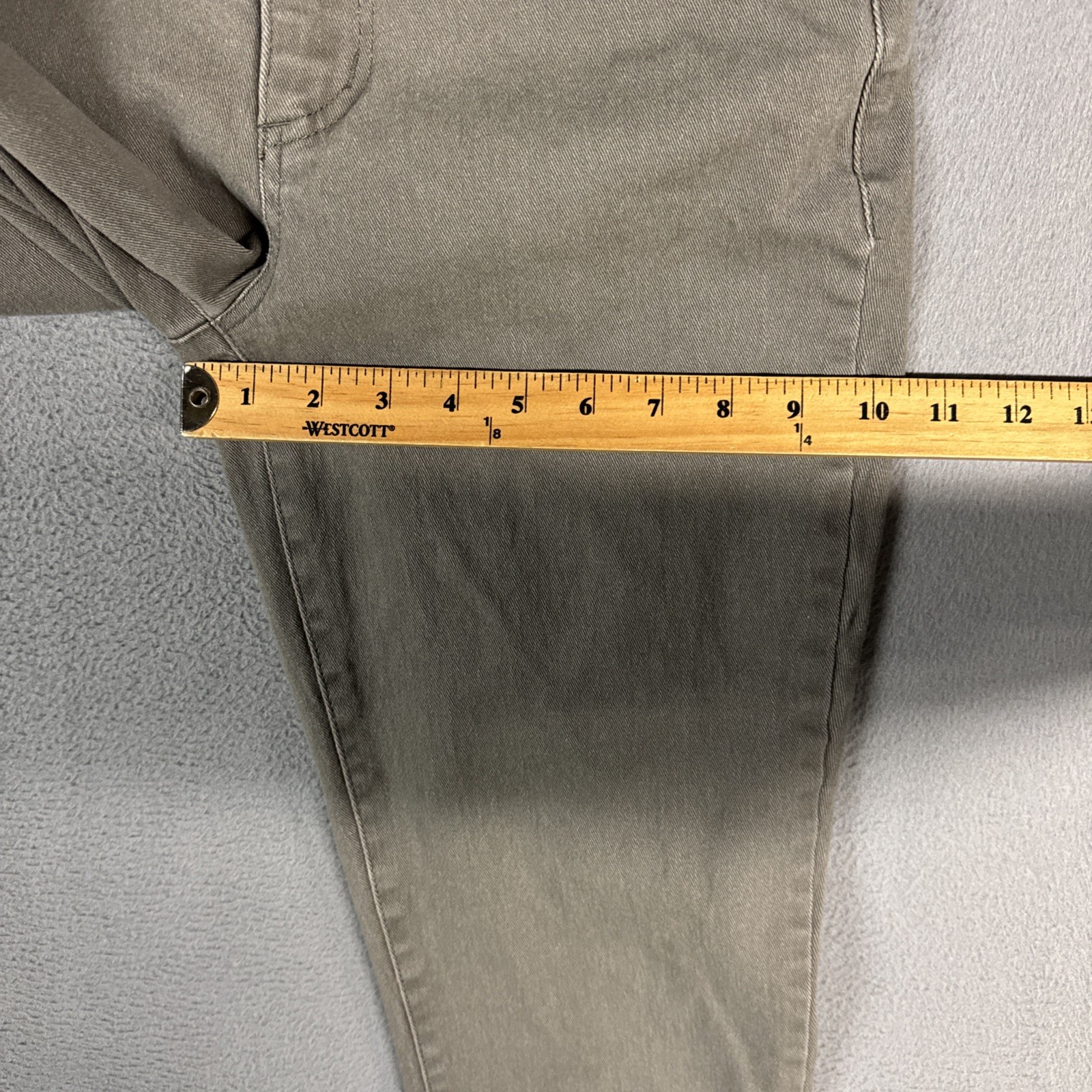 Democracy Jeans Womens 8 Gray Green Straight Frayed Ab Technology Stretch Cotton