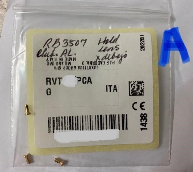 Ray Ban Replacement Lens Screws for Clubmaster RB3016 3507 Clubmaster Aluminum