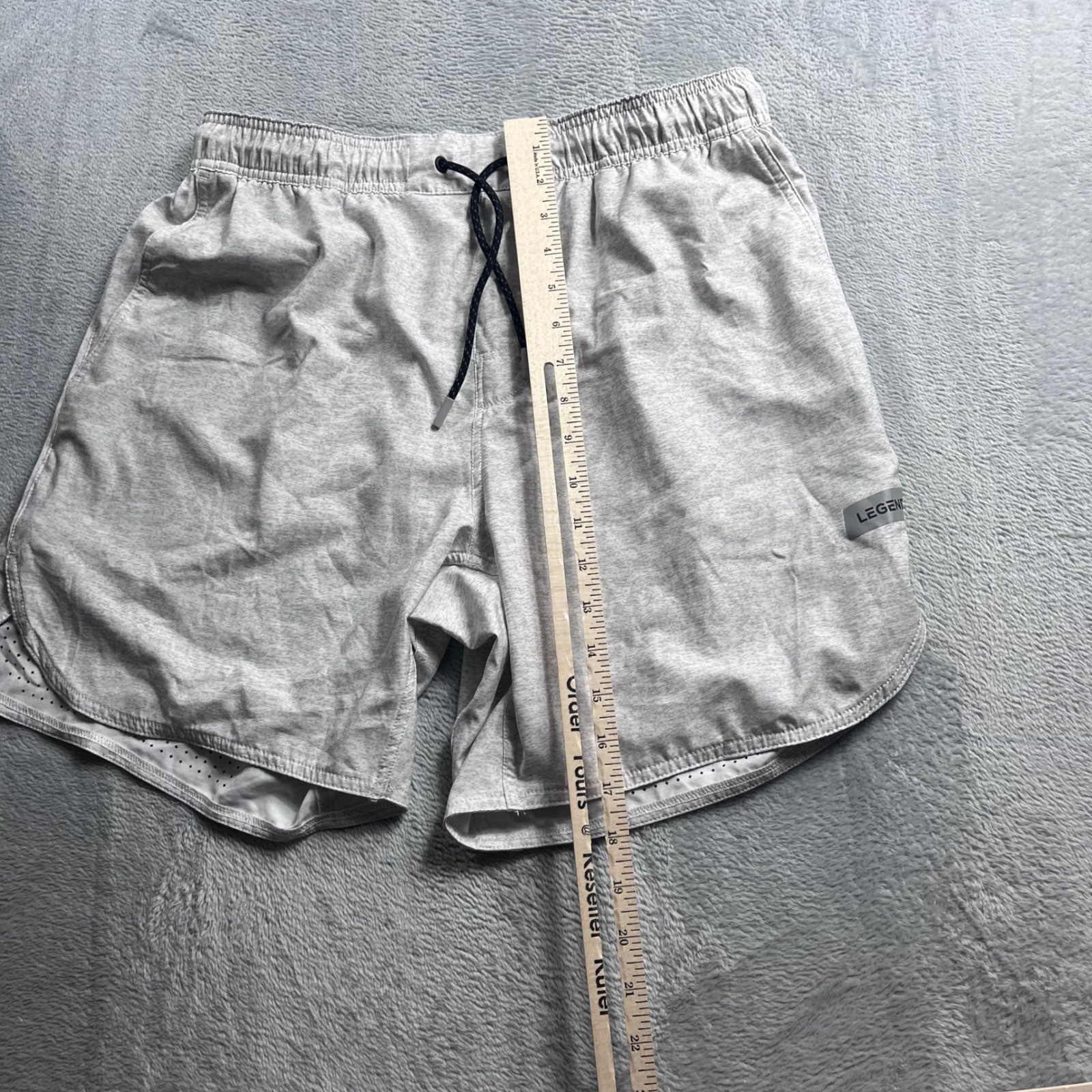 Legends Luka Shorts Mens Large Heather Grey Linerless Athletic Gym Training 7in
