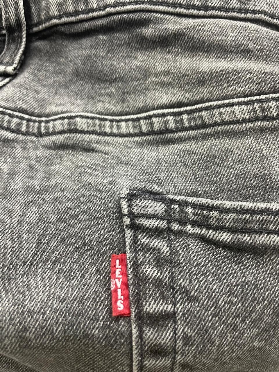 Levis 502 Premium Big E Jeans Men’s W46/L30 Faded Tapered Fit Denim Grey