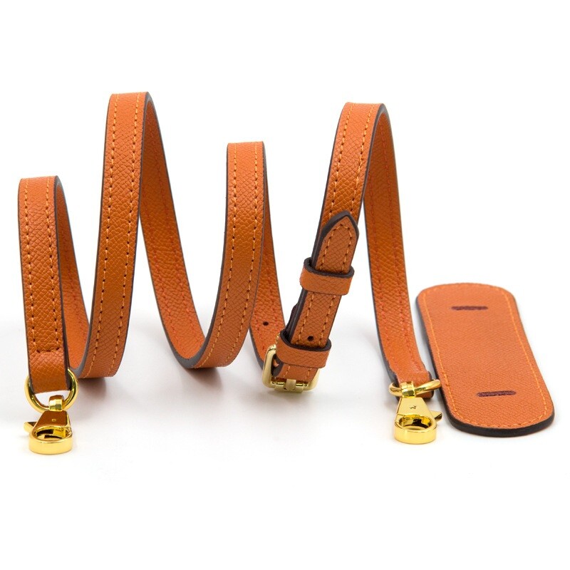 Shoulder Hand Strap For HERMES Taurillon Clemence Accessories Orange