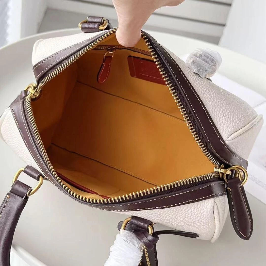 Coach Ruby Satchel 25 Color Block C8530 H 7.09 in × W 9.84 in × D 5.71 in White