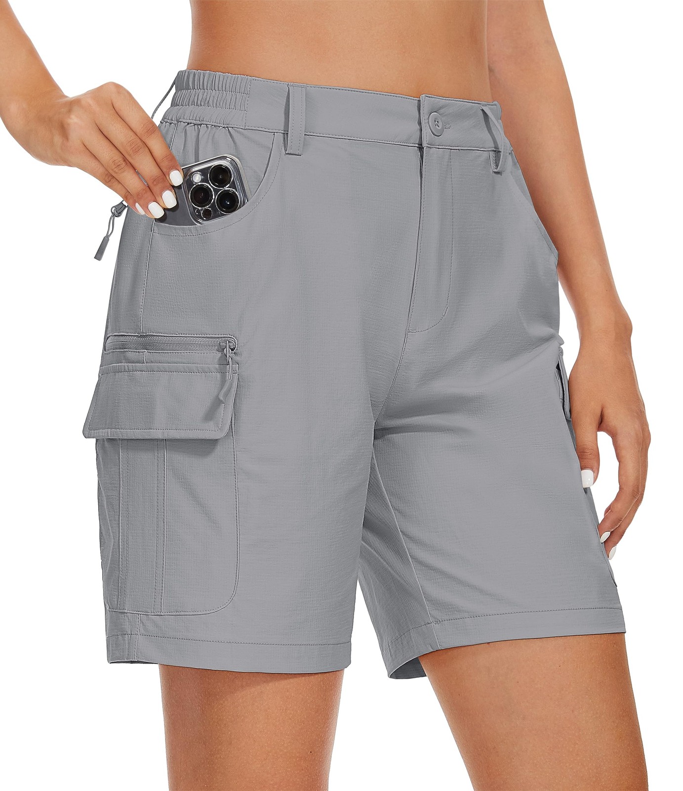 Womens 7″ Hiking Shorts 6 Pocket Lightweight Golf Quick Dry Outdoor Casual Short