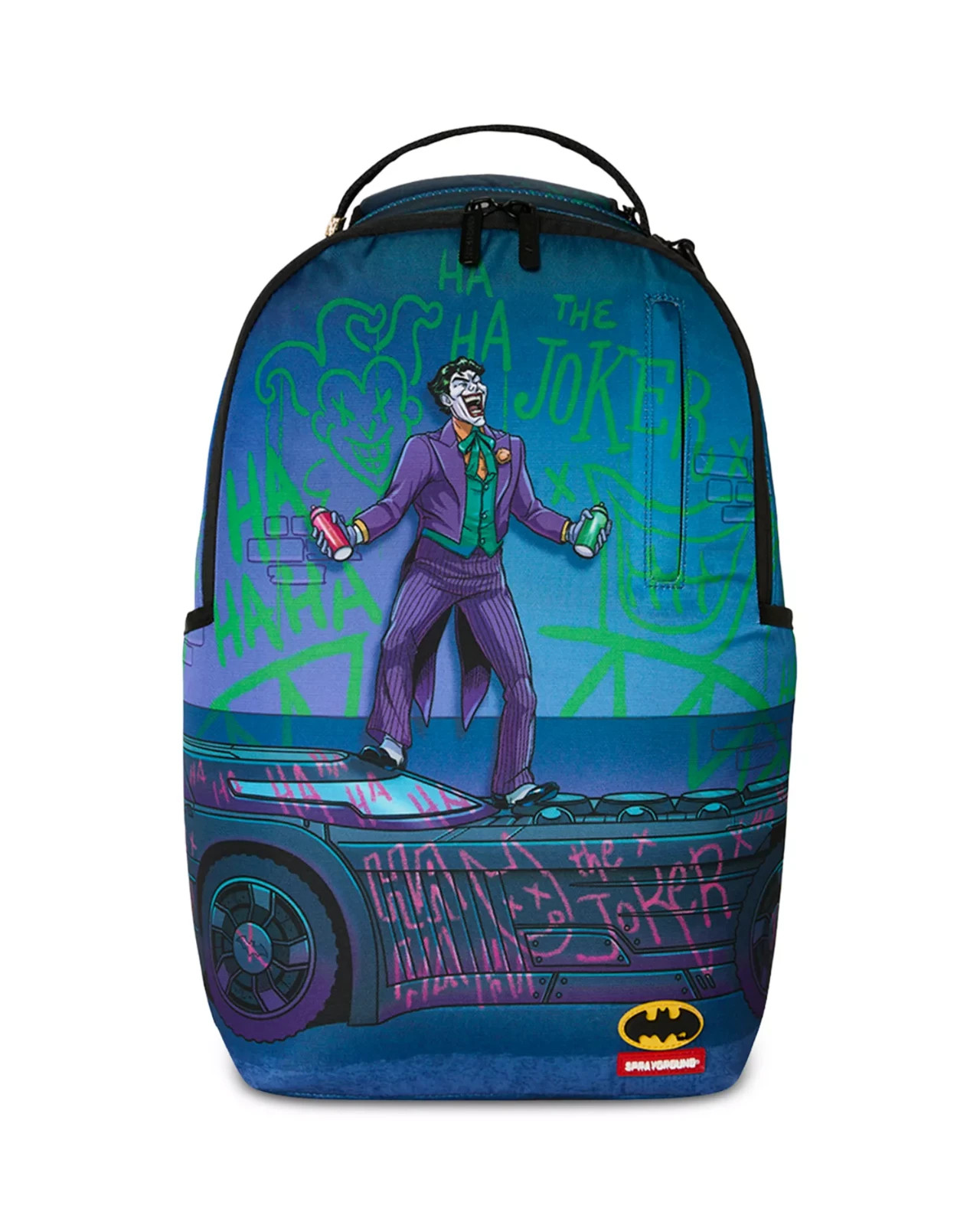 Sprayground x Batman Joker Graffiti Backpack🔥New Black Bookbag Large School Bag