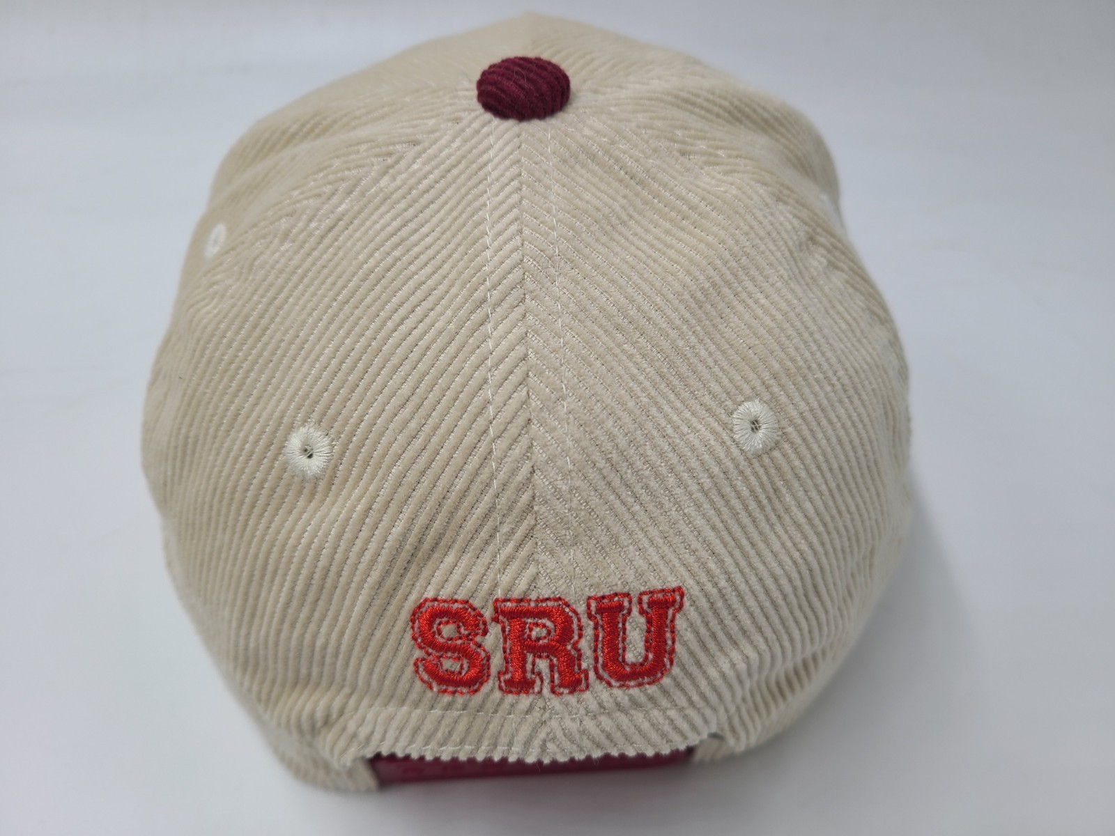 Stick Reaper University Corduroy Snapback Hat Cap Zach Lewis Ze’Shaun Beige Red