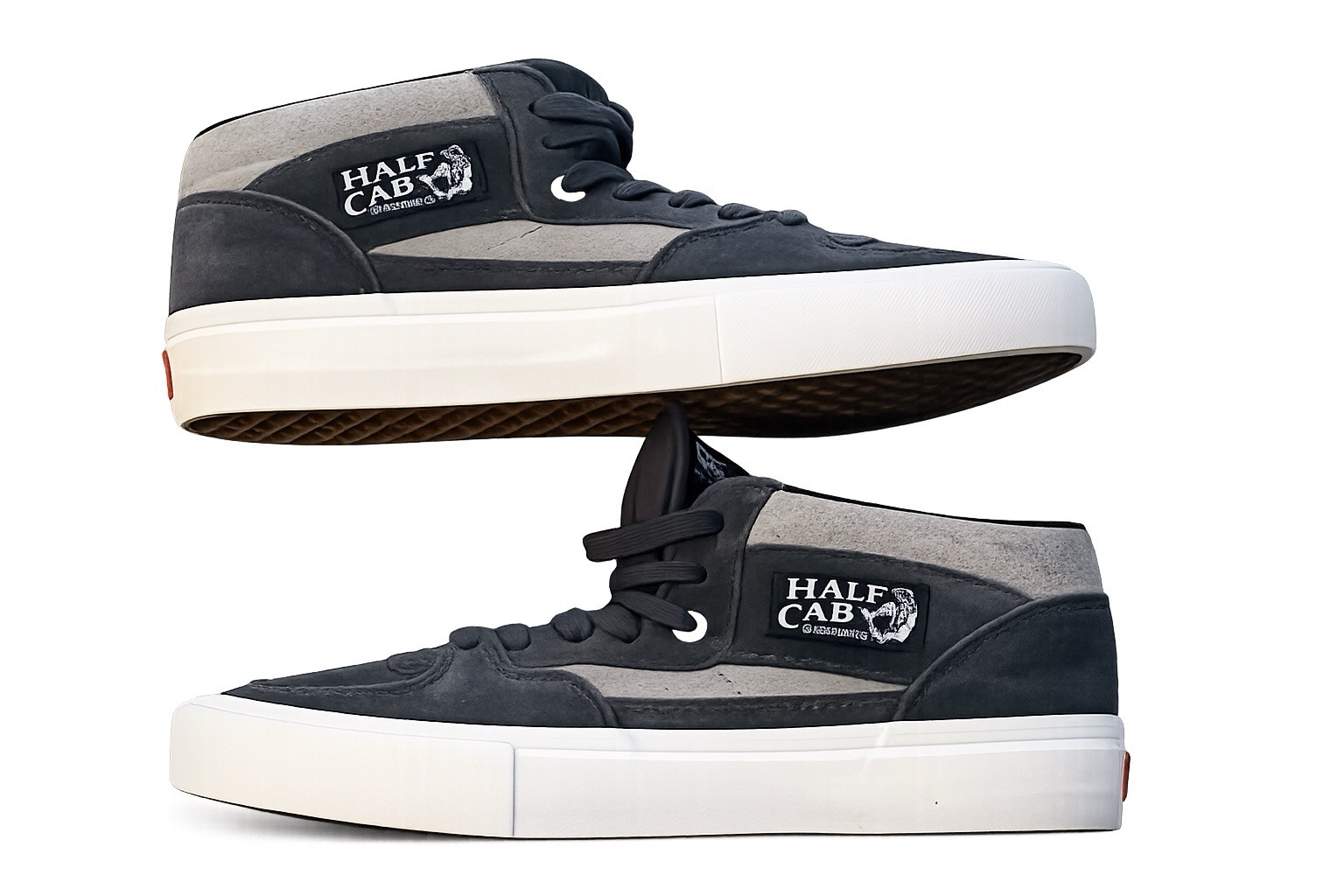 Vans Half Cab Pro Skate Shoes Black Gray Suede Men’s Size 9 VN0A5FCN