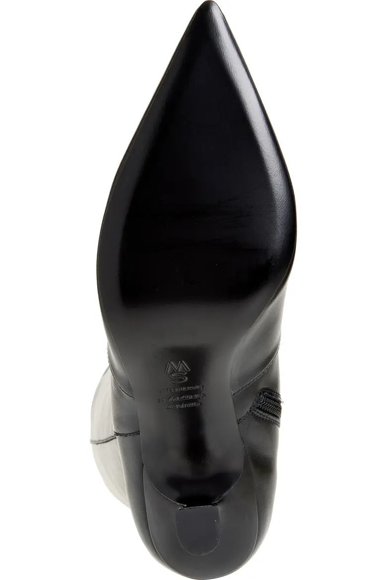 Stuart Weitzman Supersculpt Zip Boot 75 Black Leather Knee High NWT Sz 10.5