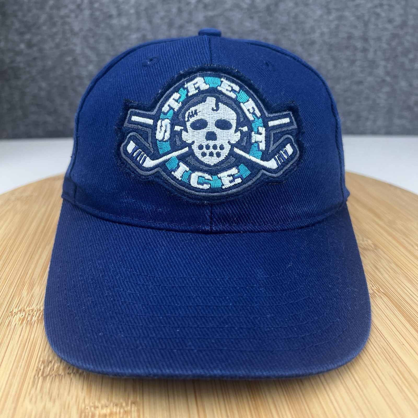 Vintage Nike Street Hockey Hat Cap Snapback OSFM Youth Kids Blue Embroidered