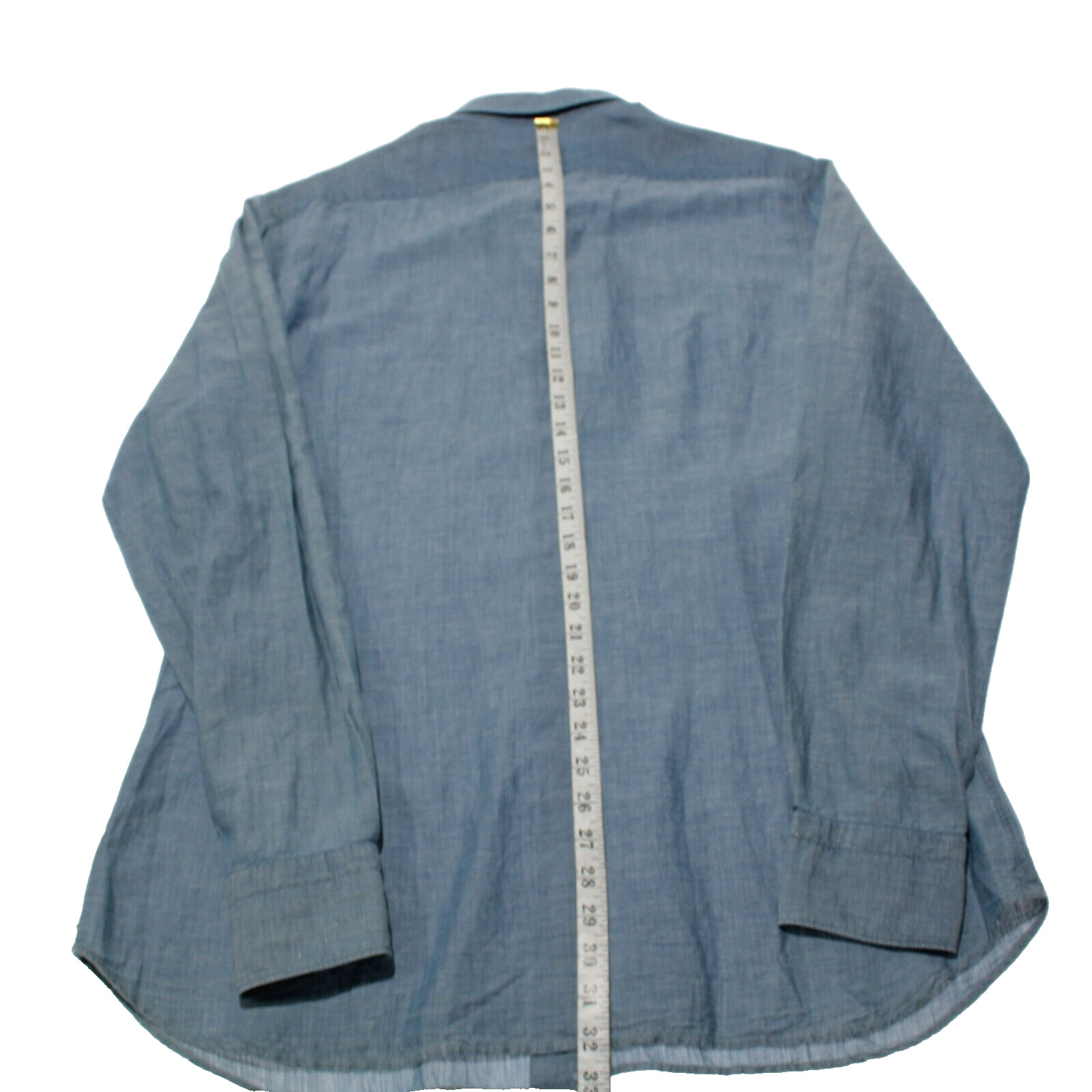 Guglielminotti NWD Linen / Cotton Blend Casual Shirt Size 17 / 43 In Chambray