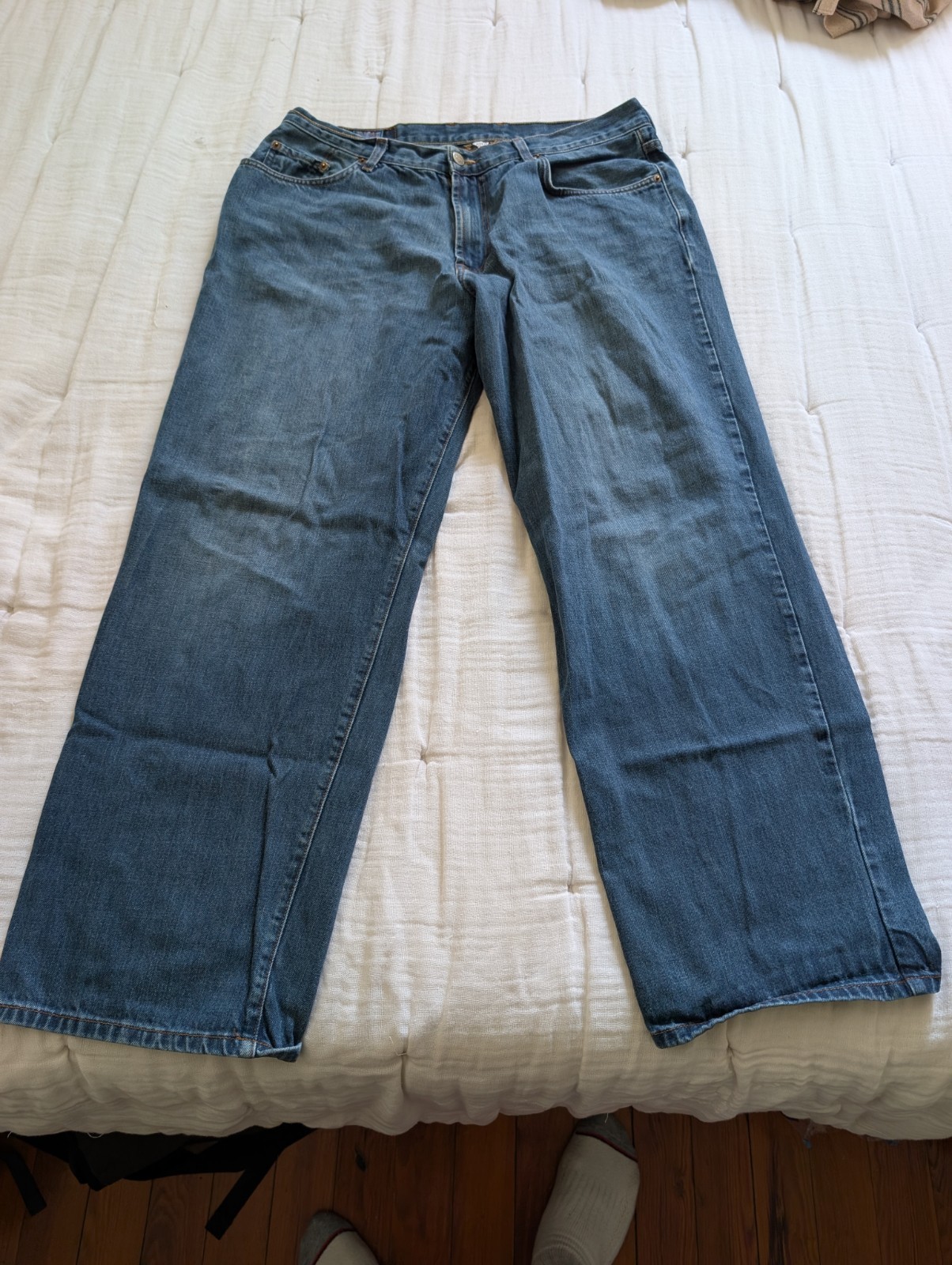 Vintage Lucky Brand Jeans Straight Fit – Size 38×32, Gene Montesano, Made in USA