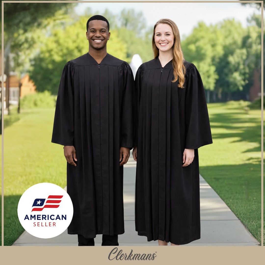 Deluxe Black Bachelors Graduation Gown – Academic Regalia