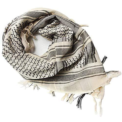 Military Shemagh Tactical Desert Scarf / 100% Cotton Keffiyeh Scarf Wrap for Men